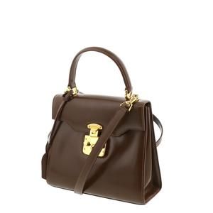Gucci Brown Handbag Lady Two-Way Lock Mini